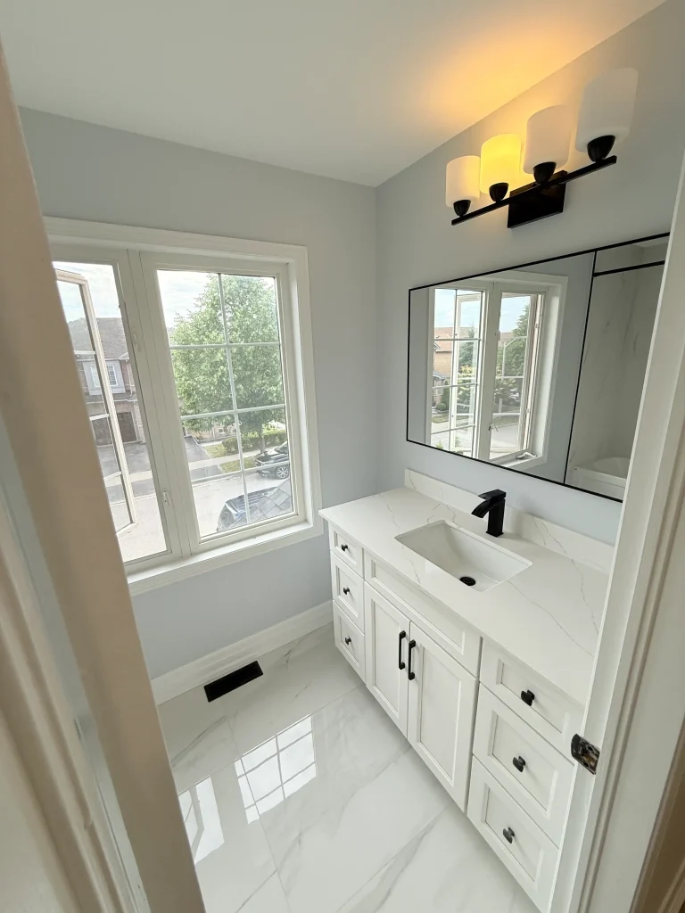 New bathroom in an addition