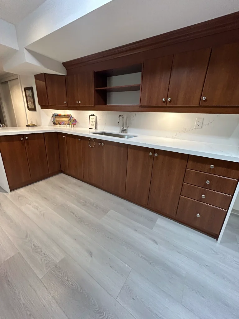 Basement apartment kitchen and dining