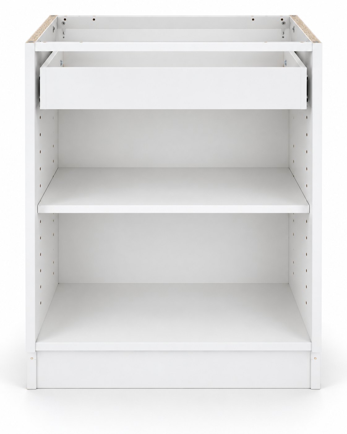 Melamine cabinet with a white drawer box
