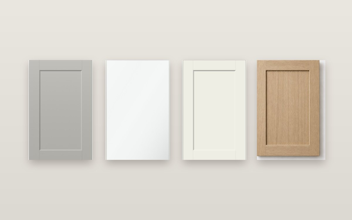 Thermofoil, acrylic, painted and white oak doors