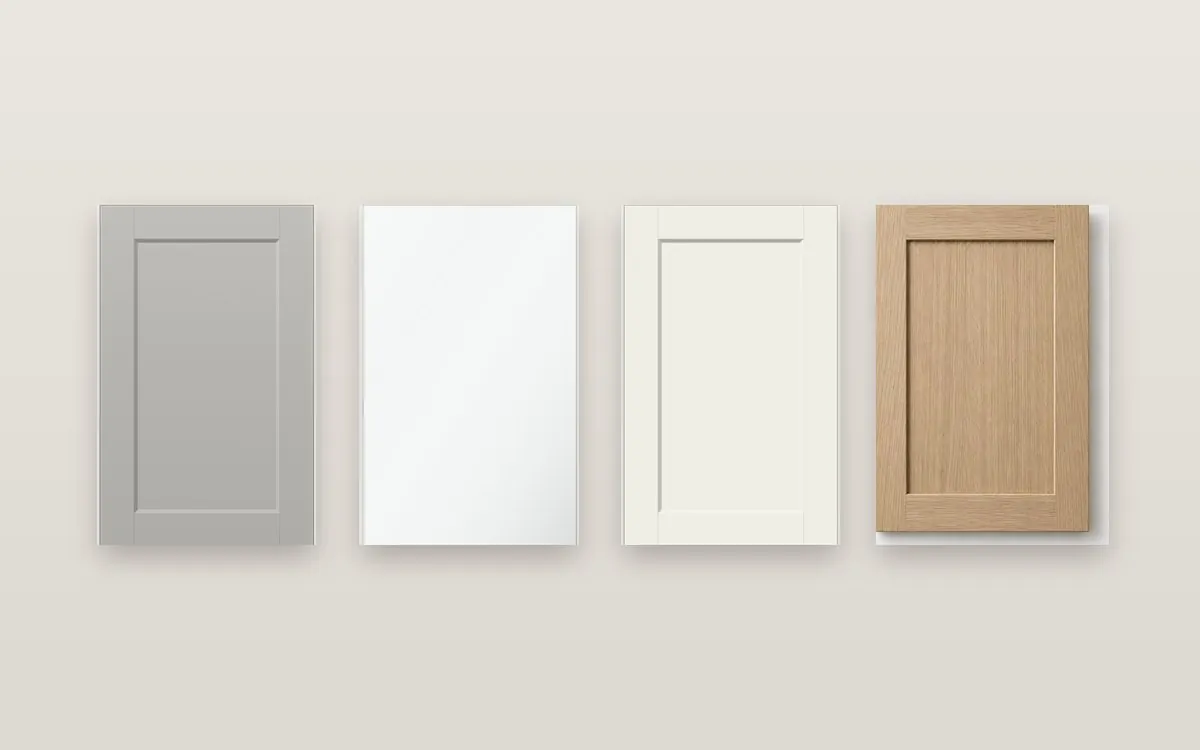 Thermofoil, acrylic, painted and white oak doors
